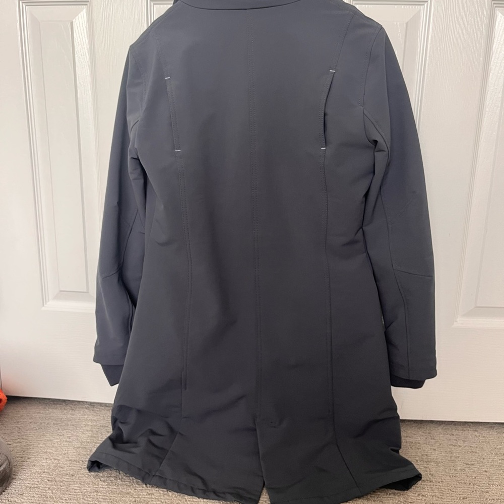Title Nine Neo Trench Coat Gray Orange - Picture 3 of 5